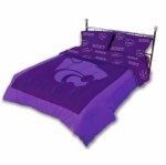 Ksucmqu Kansas State Reversible Comforter Set - Queen