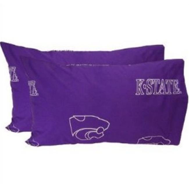 Ksupckgpr Kansas State Printed Pillow Case - King - Set Of 2 - Solid