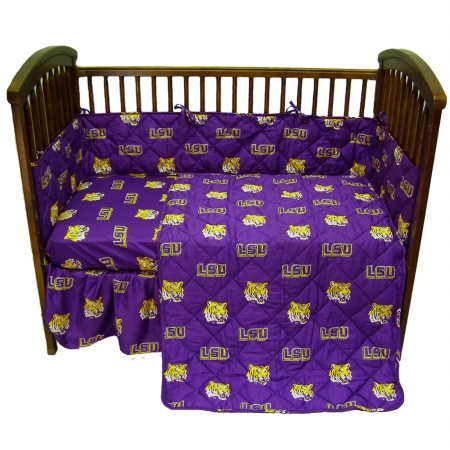 Lsucs Lsu 5 Piece Baby Crib Set