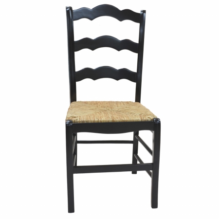 Ant. Black Florence Ladder Back Chair