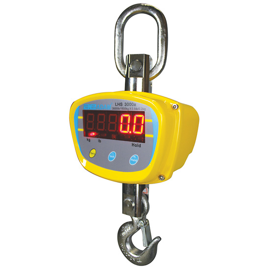 Adam Lhs 3000a Crane Scale, 1500kg With 0.2kg Readability With Internal Rechargeable Battery