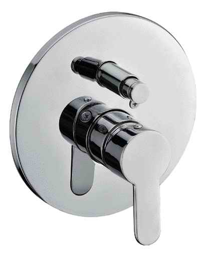 Ab3101-pc Polished Chrome Shower Valve Mixer With Rounded Lever Handle And Diverter