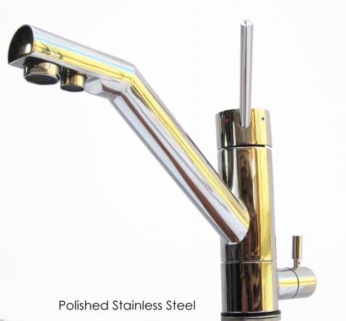 Ab2040-pss Solid Polished Stainless Steel Kitchen Faucet With Built In Water Dispenser