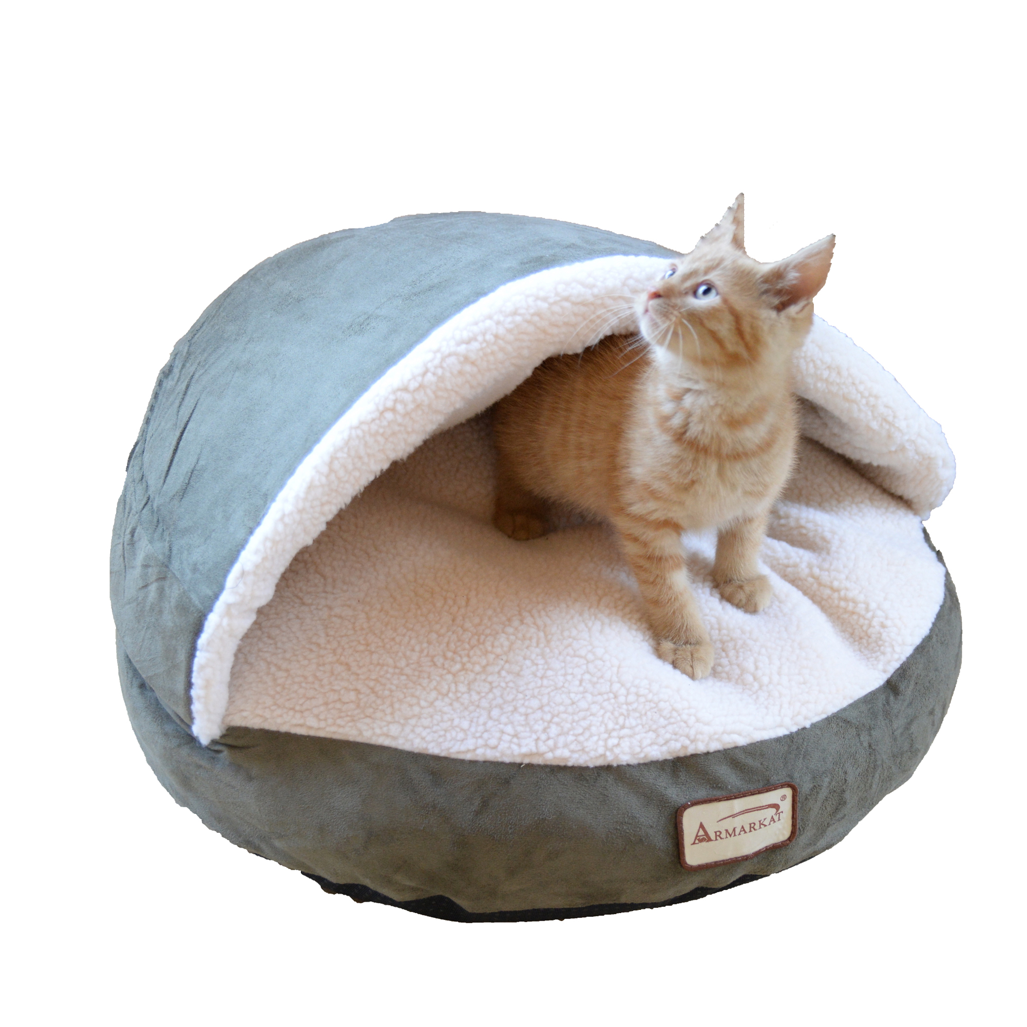 C31hml-mb Armarkat Cat Bed, Laurel Green And Ivory C31hml-mb