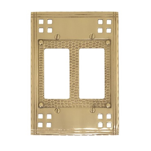 M05-s5670-605 Double Gfci - Polished Brass