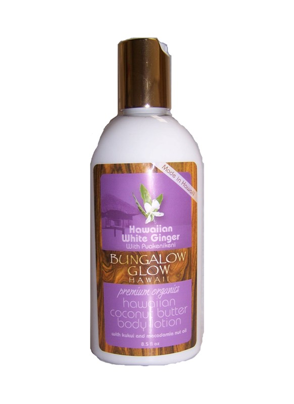 856214003036 Bungalow Glow Premium Organics Coconut Butter Lotion-hawaiian White Ginger -pack Of 2