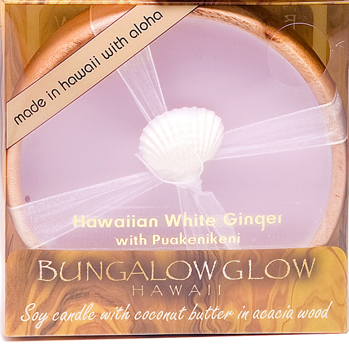 856214003548 Bungalow Glow Premium Organics Coconut Butter Soy Candle-hawaiian White Ginger -pack Of 2