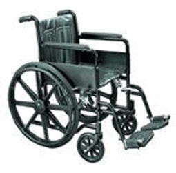Wheelchair Econ Rem Desk Arms 20 W/elev Legrest Dual Axle