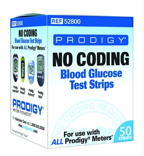 Prodigy Preferred Blood Glucose No Coding Strips Bx/50