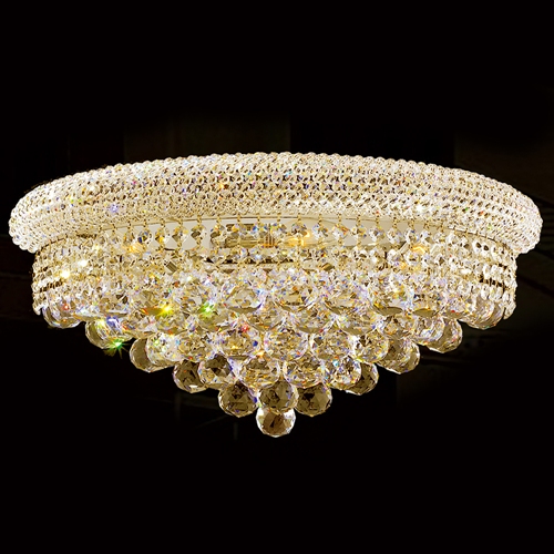 Empire Collection 4 Light Gold Finish With Clear Crystal Wall Sconce