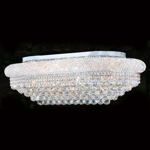 Empire Collection 18 Light Chrome Finish With Clear Crystal Ceiling Light