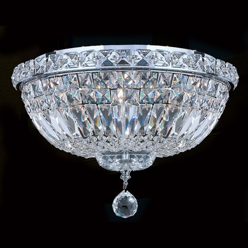 Empire Collection 4 Light Chrome Finish With Clear Crystal Ceiling Light