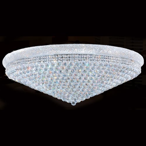 Empire Collection 33 Light Chrome Finish With Clear Crystal Ceiling Light
