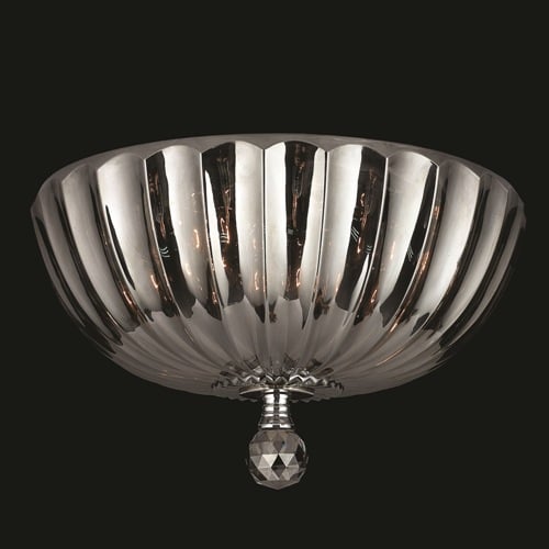 Mansfield Collection 3 Light Chrome Finish With Smoke Crystal Ceiling Light