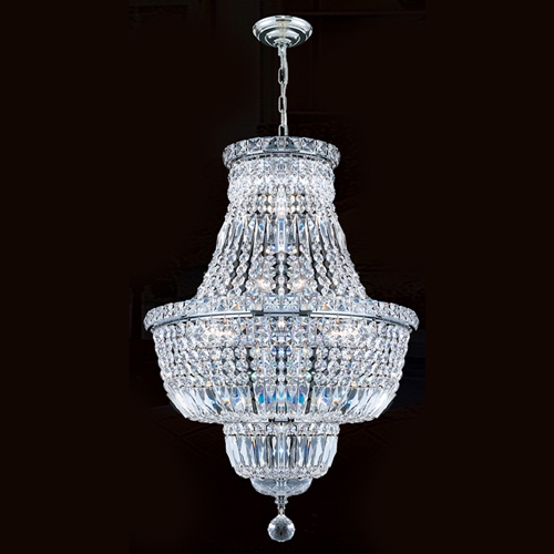 W83032c18 Empire Collection 12 Light Chrome Finish With Clear Crystal Chandelier