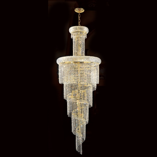 W83029g22 Empire Collection 22 Light Gold Finish With Clear Crystal Chandelier