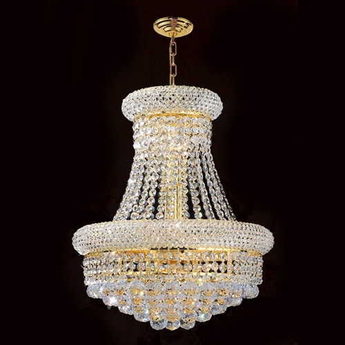 W83030g20 Empire Collection 14 Light Gold Finish With Clear Crystal Chandelier