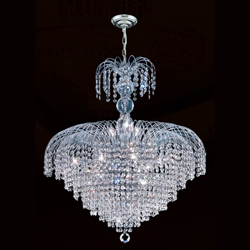 W83031c24 Empire Collection 14 Light Chrome Finish With Clear Crystal Chandelier