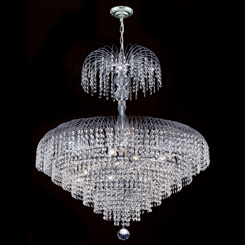 W83031c30 Empire Collection 14 Light Chrome Finish With Clear Crystal Chandelier