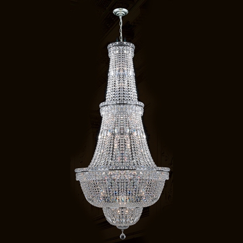 W83033c28 Empire Collection 34 Light Chrome Finish With Clear Crystal Chandelier
