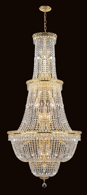 W83033g28 Empire Collection 34 Light Gold Finish With Clear Crystal Chandelier