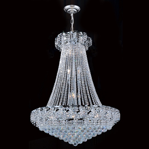 W83034c30 Empire Collection 18 Light Chrome Finish With Clear Crystal Chandelier