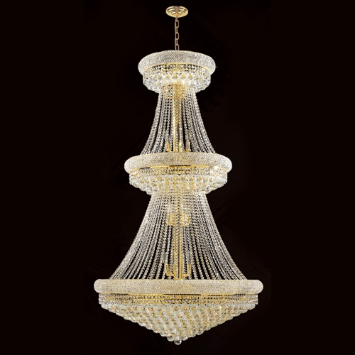 W83038g36 Empire Collection 32 Light Gold Finish With Clear Crystal Chandelier