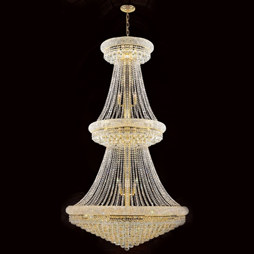 W83038g42 Empire Collection 38 Light Gold Finish With Clear Crystal Chandelier