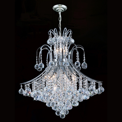 W83040c25 Empire Collection 15 Light Chrome Finish With Clear Crystal Chandelier