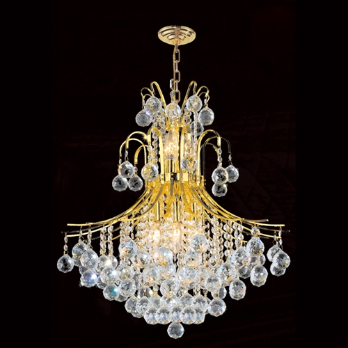 W83041g22 Empire Collection 11 Light Gold Finish With Clear Crystal Chandelier