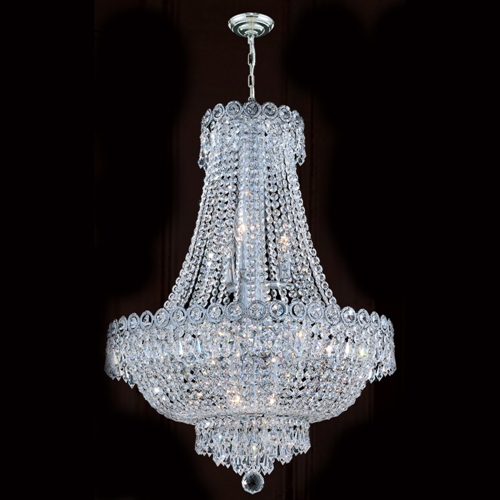 W83049c20 Empire Collection 12 Light Chrome Finish With Clear Crystal Chandelier