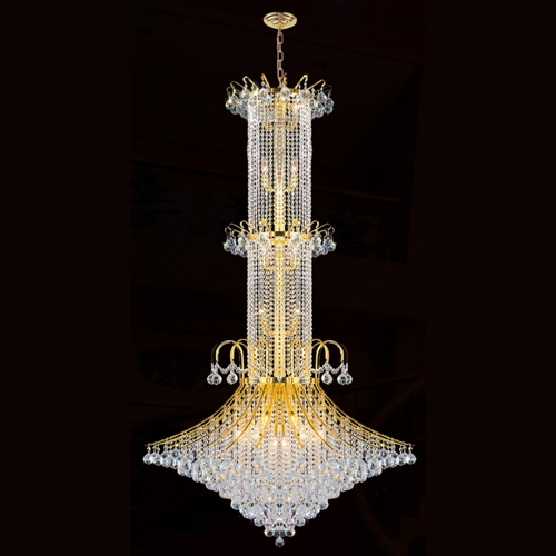 W83050g44 Empire Collection 20 Light Gold Finish With Clear Crystal Chandelier