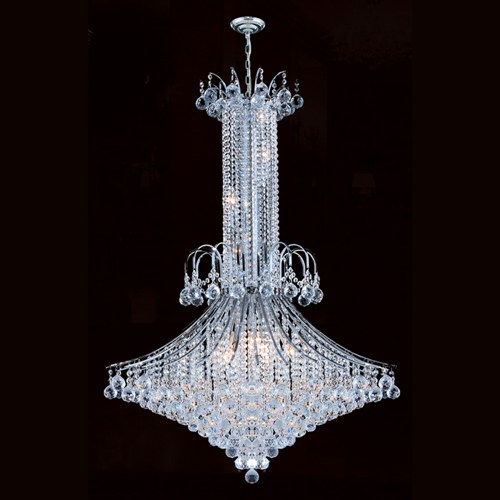 W83051c35 Empire Collection 16 Light Chrome Finish With Clear Crystal Chandelier