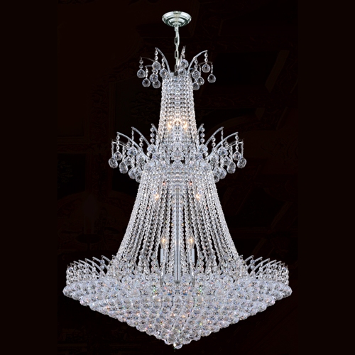 W83052c32 Empire Collection 18 Light Chrome Finish With Clear Crystal Chandelier