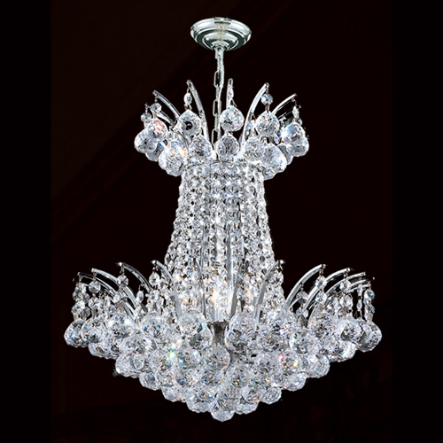 W83053c16 Empire Collection 4 Light Chrome Finish With Clear Crystal Chandelier