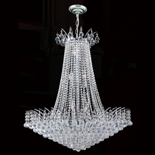 W83053c29 Empire Collection 16 Light Chrome Finish With Clear Crystal Chandelier