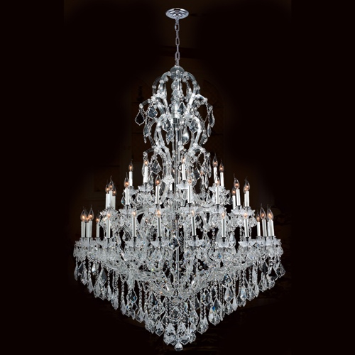 W83067c52 Maria Theresa Collection 48 Light Chrome Finish With Clear Crystal Chandelier