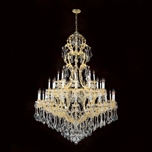 W83067g52 Maria Theresa Collection 48 Light Gold Finish With Clear Crystal Chandelier