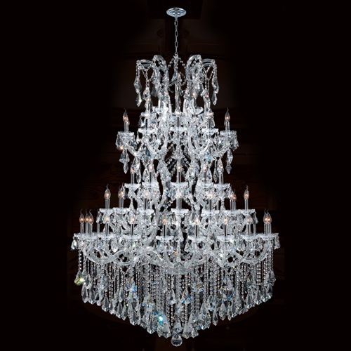 W83068c54 Maria Theresa Collection 61 Light Chrome Finish With Double Cut Crystal Chandelier
