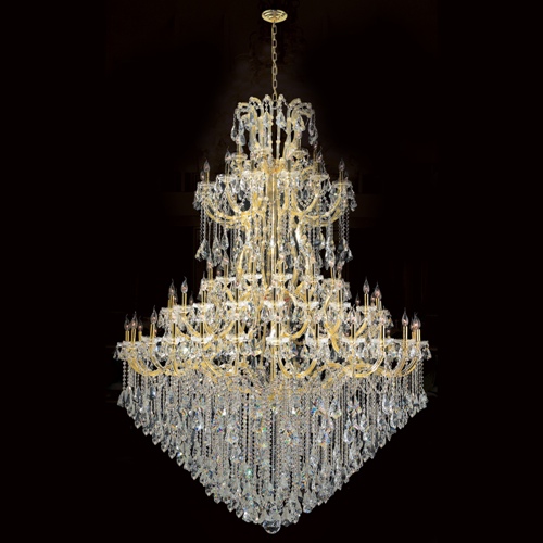W83069g72 Maria Theresa Collection 84 Light Gold Finish With Double-cut Clear Crystal Chandelier