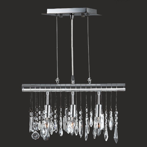 W83110c16 Nadia Collection 3 Light Chrome Finish With Clear Crystal Pendant