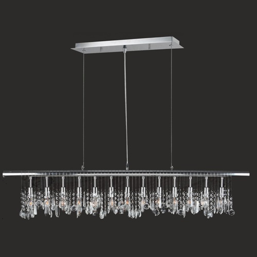 W83110c48 Nadia Collection 13 Light Chrome Finish With Clear Crystal Pendant