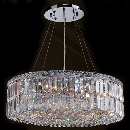 Cascade Collection 12 Light Chrome Finish With Clear Crystal Chandelier