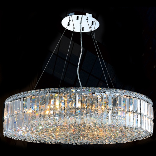 Cascade Collection 18 Light Chrome Finish With Clear Crystal Chandelier