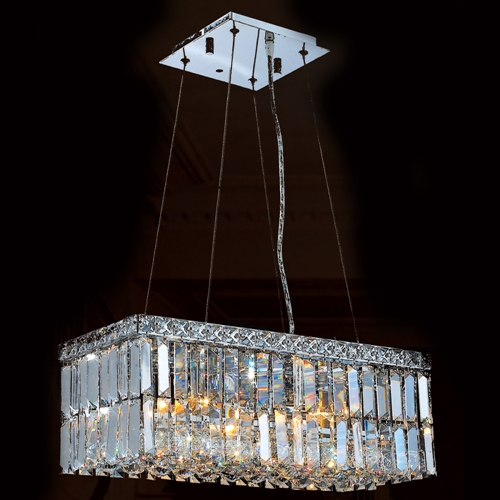 Cascade Collection 4 Light Chrome Finish With Clear Crystal Chandelier