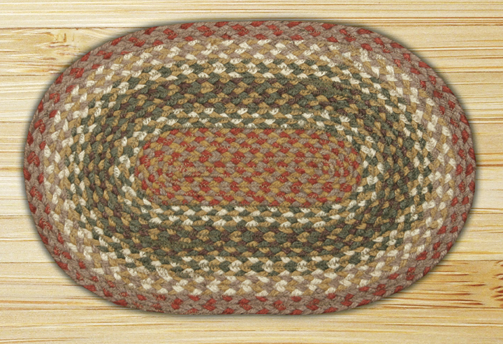 Earth Rugs 46-024 Olive-burgundy-gray Round Swatch
