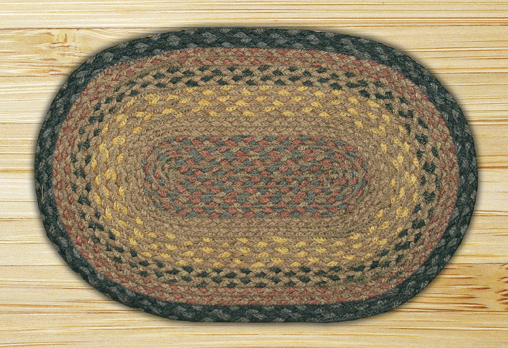 Earth Rugs 46-099 Brown-black-charcoal Round Swatch