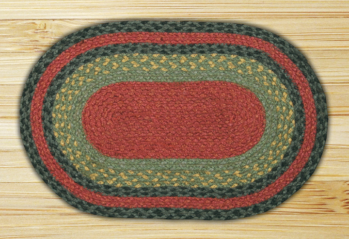 Earth Rugs 46-238 Burgundy-olive-charcoal Round Swatch