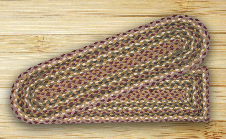 Earth Rugs 39-324 Olive-burgundy-gray Rectangle Stair Tread