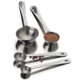 Focus Foodservice 528 4 Piece Measuring Spoon Set - 1 Tbsp ,.25 Tsp - Pack Of 6